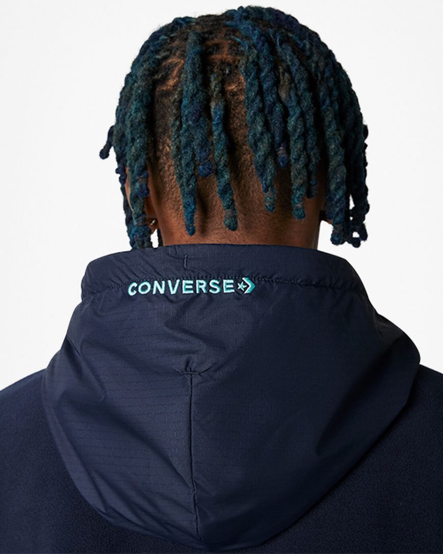 Men's Converse Counter Climate Pullover Hoodie Obsidian | AU 1836ER